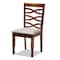 Baxton Studio Alicia Modern and Contemporary Grey Fabric and Walnut Brown Finished Wood 5-Piece Dining Set 174-9883-10897-Zoro - alternate 9